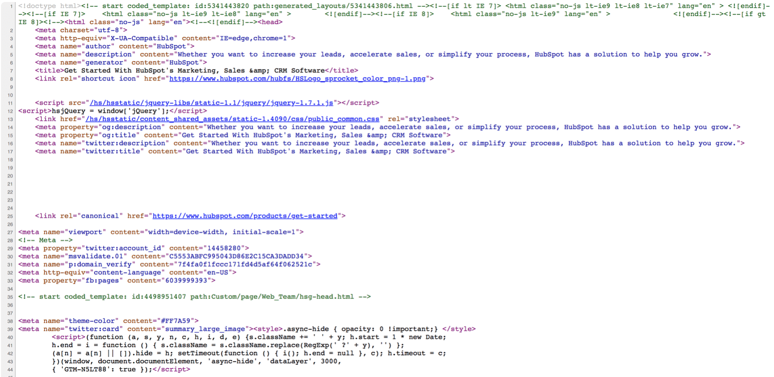 html-code-of-website